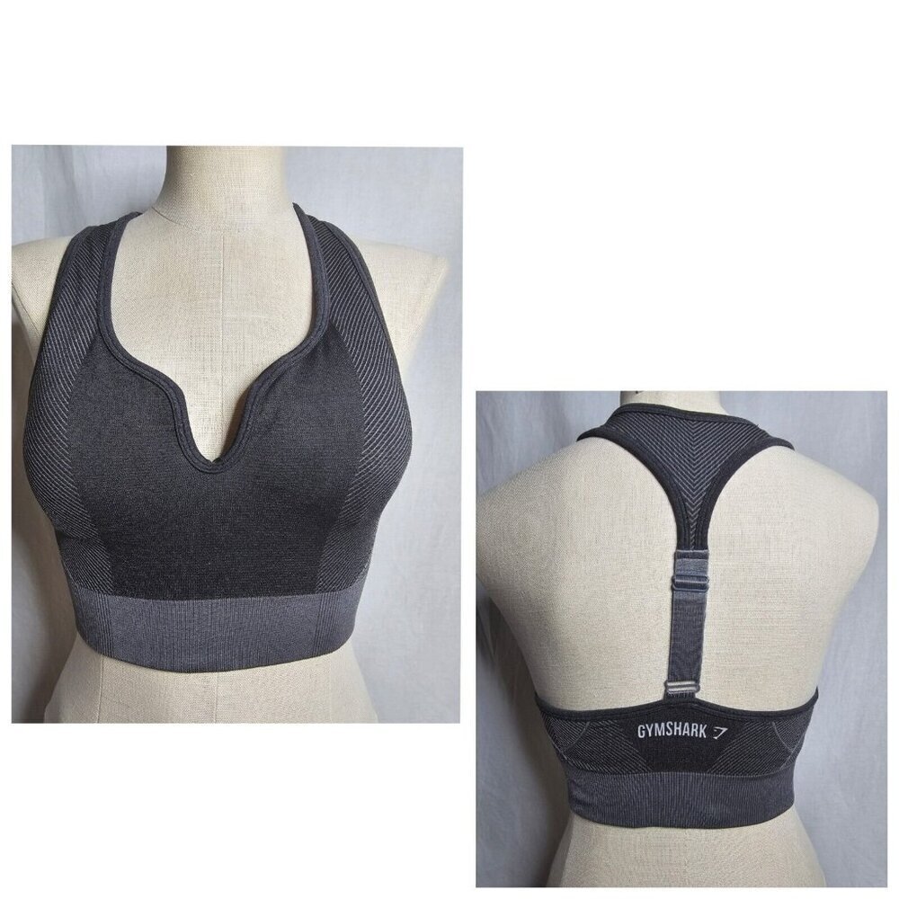 GYMSHARK Silver Lining Plunge sports bra- SIZE SMALL - Read Description